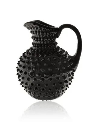 Black Hobnail Round Jug