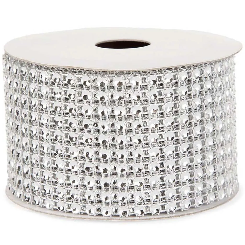 BLING MESH SILVER 2INX3YDS