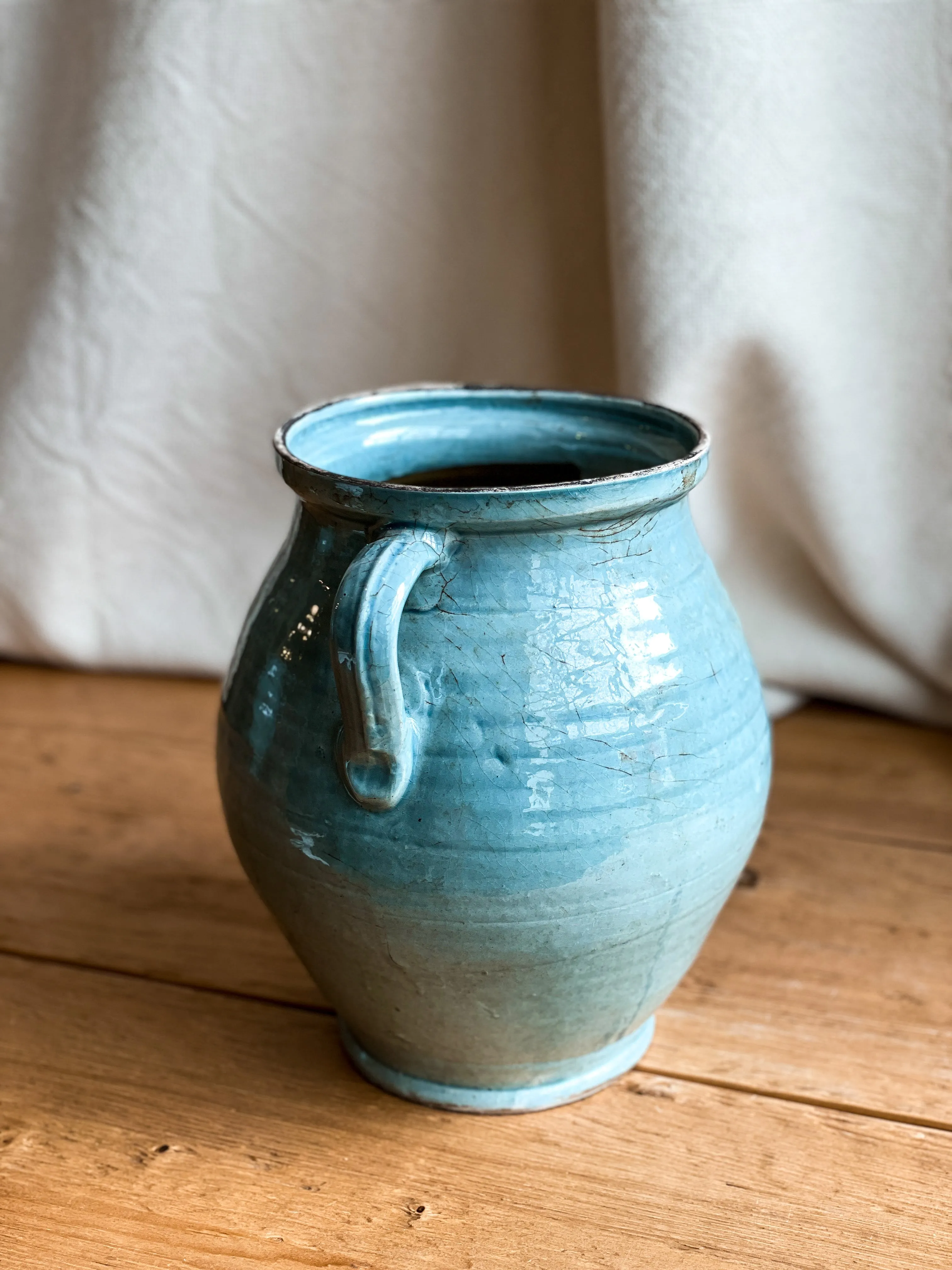 Blue Turkish Glazed Pot