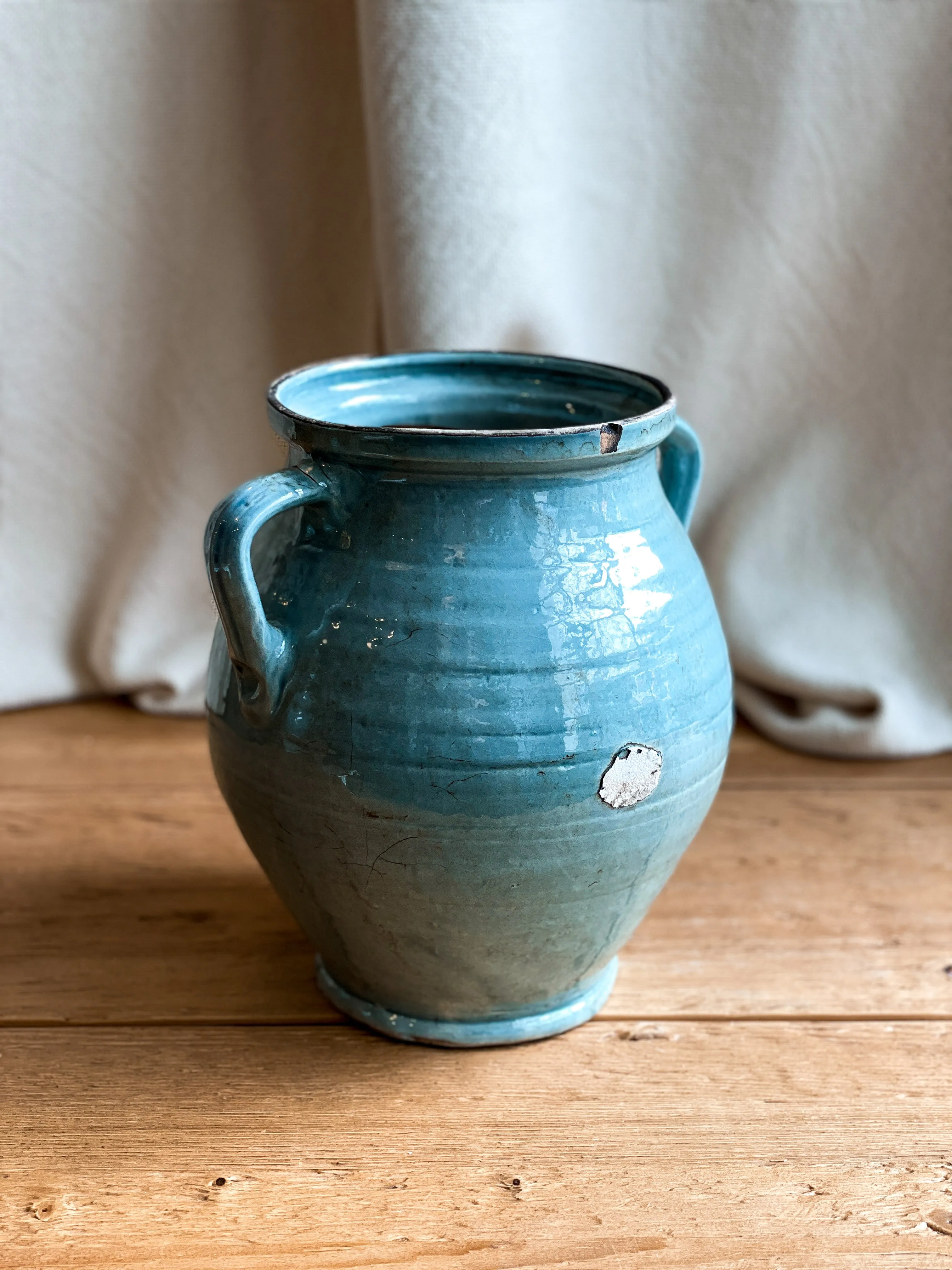 Blue Turkish Glazed Pot