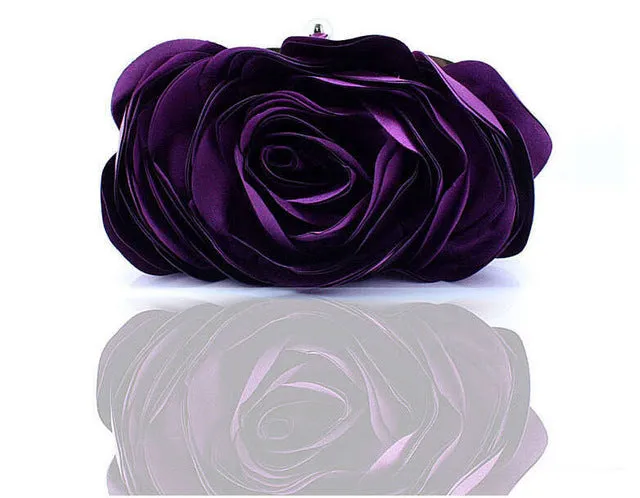 Bold Rose Detail Clutch