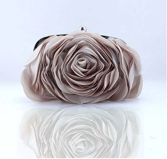 Bold Rose Detail Clutch