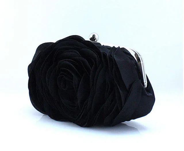 Bold Rose Detail Clutch