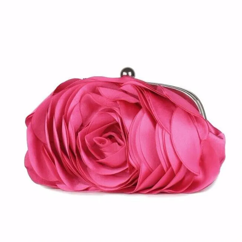 Bold Rose Detail Clutch