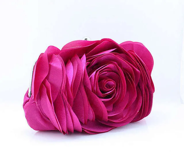 Bold Rose Detail Clutch