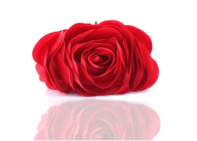 Bold Rose Detail Clutch