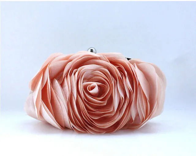 Bold Rose Detail Clutch