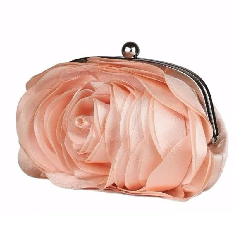 Bold Rose Detail Clutch