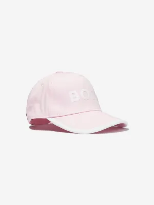 BOSS Girls Logo Cap In Pink