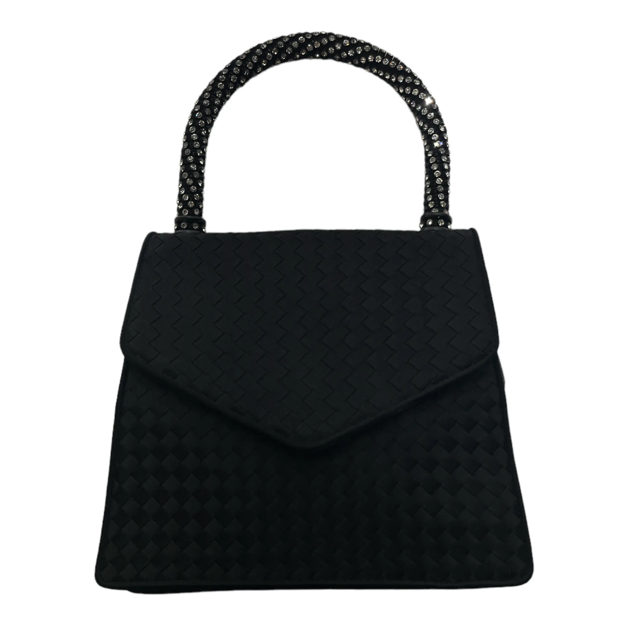 BOTTEGA VENETA/Hand Bag/Cotton/BLK/STUDDED HANDLE