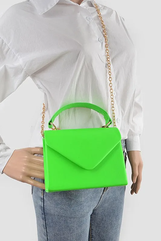 Boxy Clutch (Neon Green)