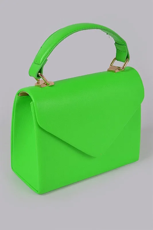 Boxy Clutch (Neon Green)