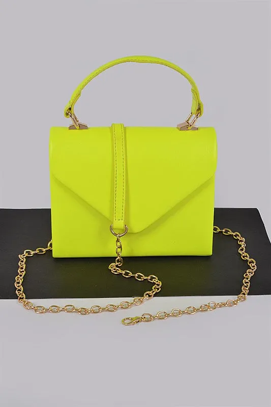 Boxy Clutch (Neon Green)