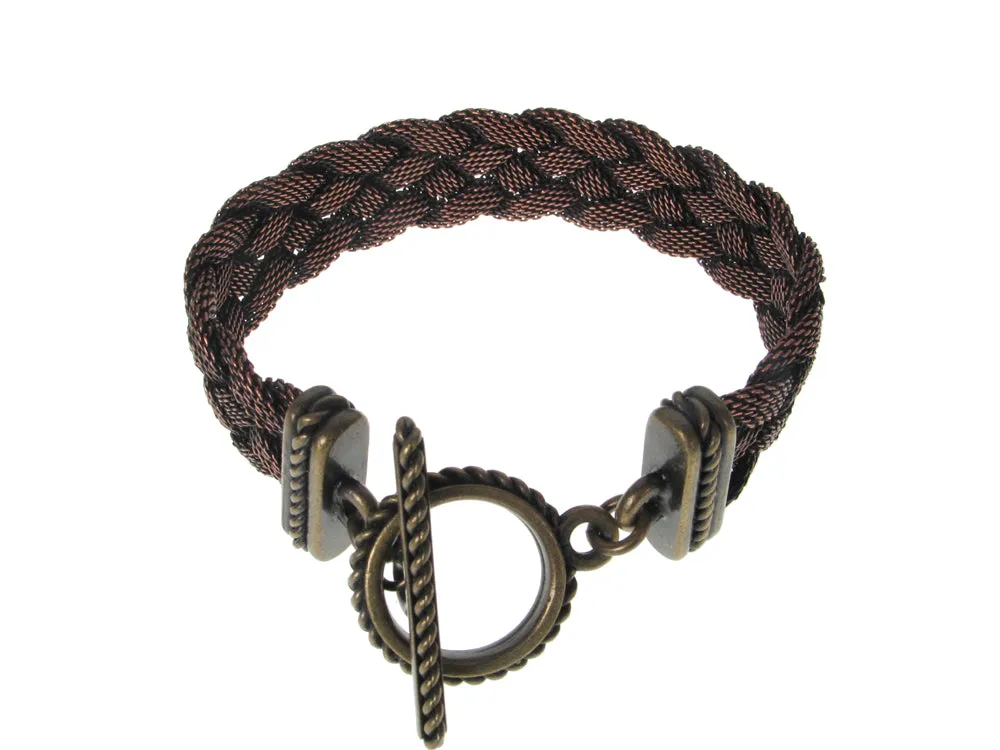 Braided Mesh Bracelet Toggle Clasp