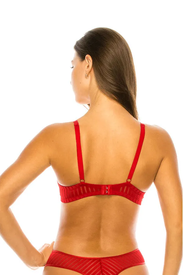 Caged Striped Bra