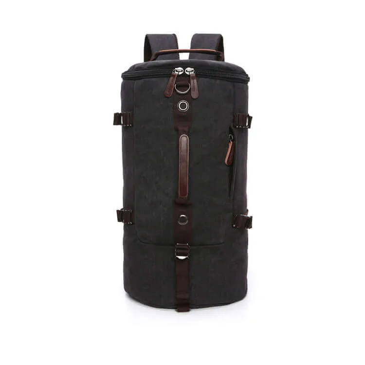 Canvas Large Barrel Duffle Backpack | Travel Bag 39L