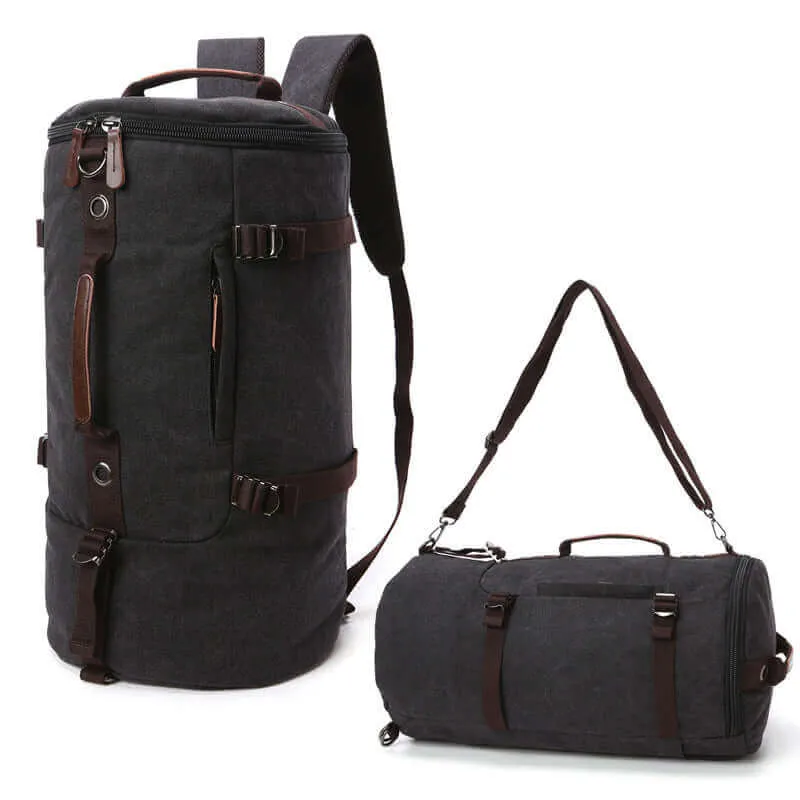 Canvas Large Barrel Duffle Backpack | Travel Bag 39L