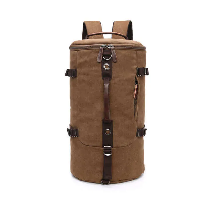 Canvas Large Barrel Duffle Backpack | Travel Bag 39L