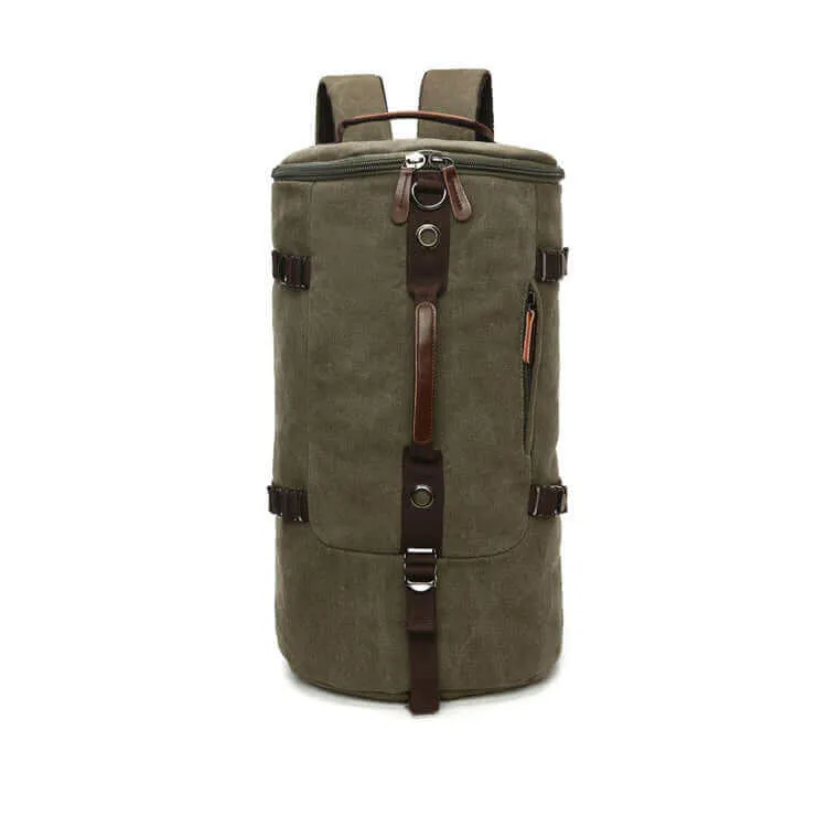 Canvas Large Barrel Duffle Backpack | Travel Bag 39L