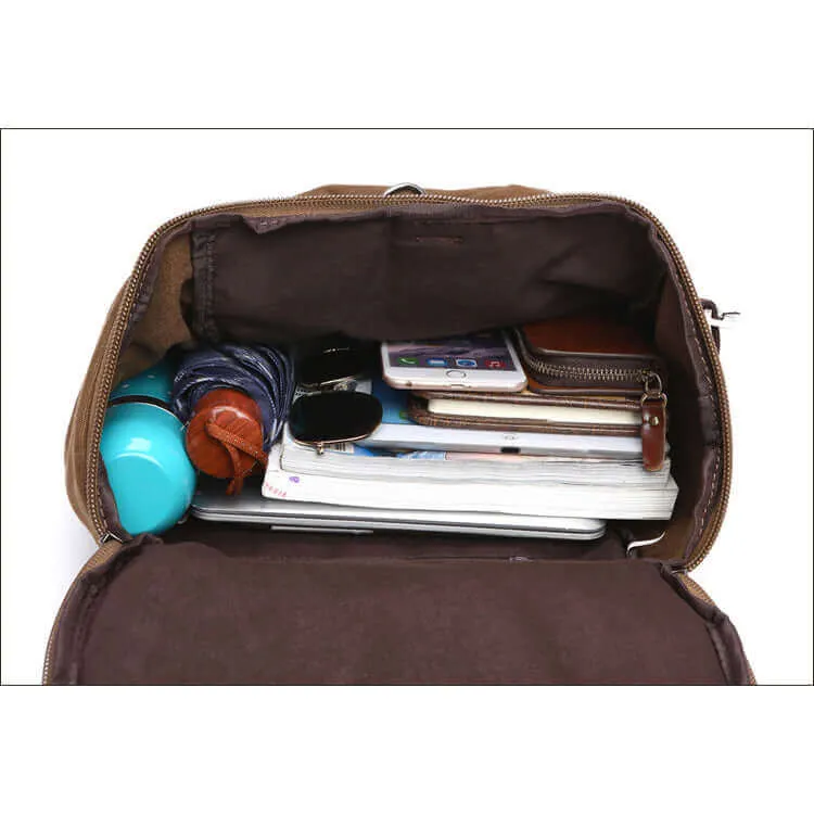 Canvas Large Barrel Duffle Backpack | Travel Bag 39L