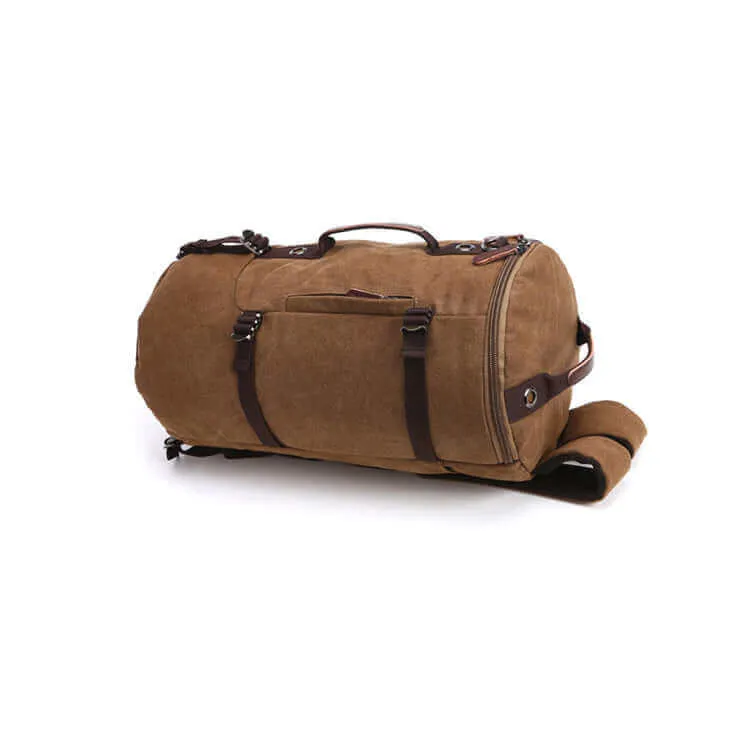 Canvas Large Barrel Duffle Backpack | Travel Bag 39L