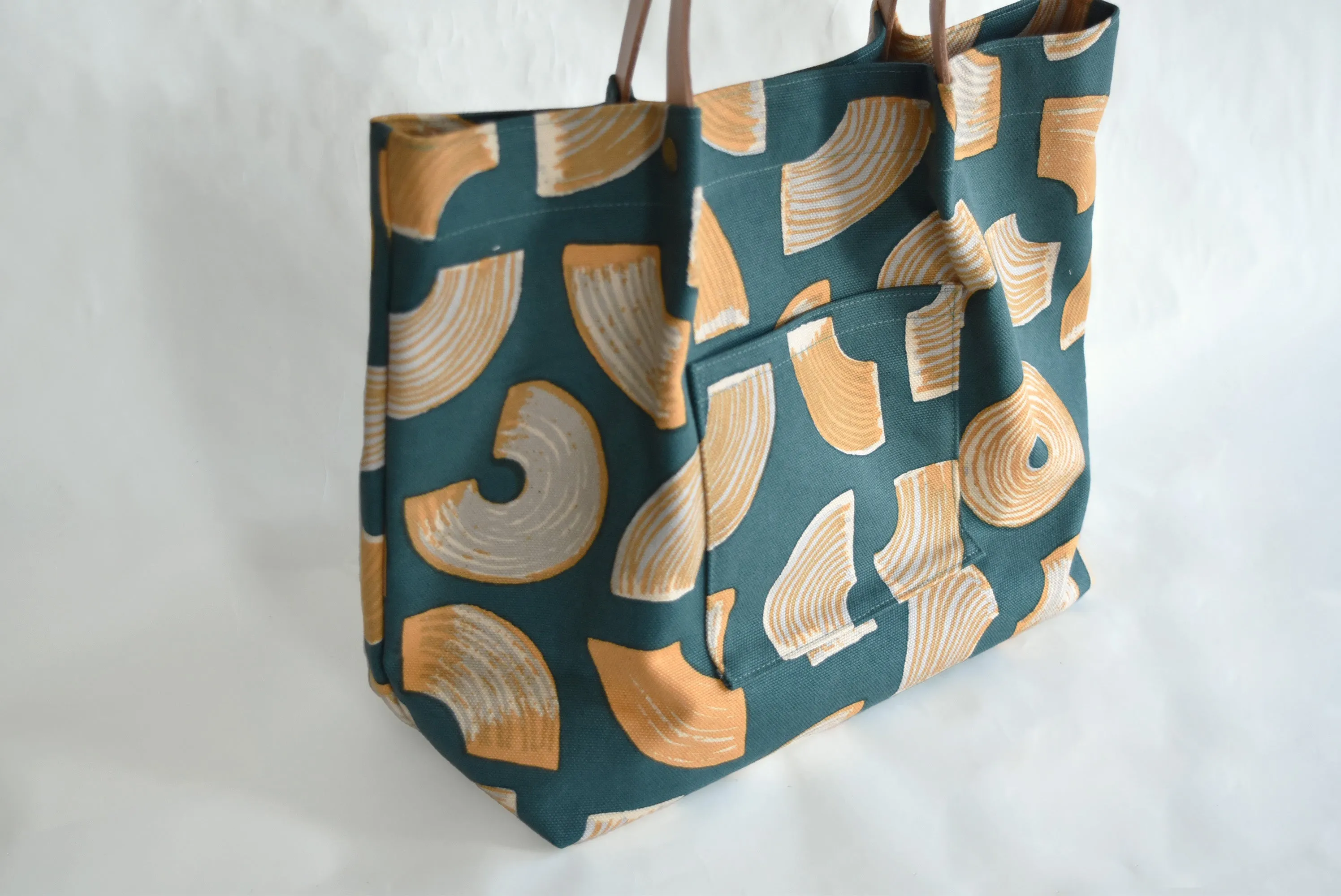 Canvas&leather tote bag  / Baumkuchen