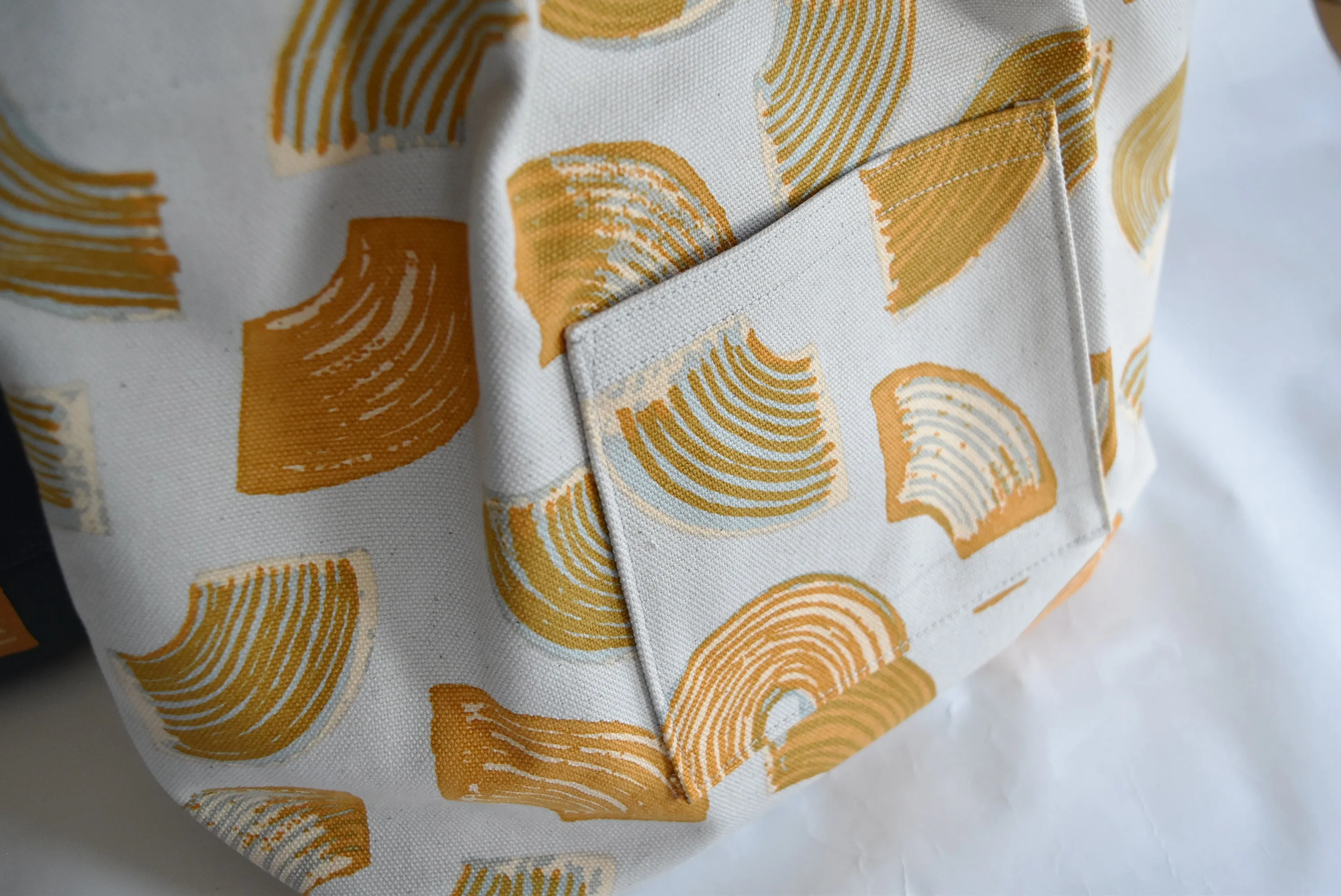 Canvas&leather tote bag  / Baumkuchen