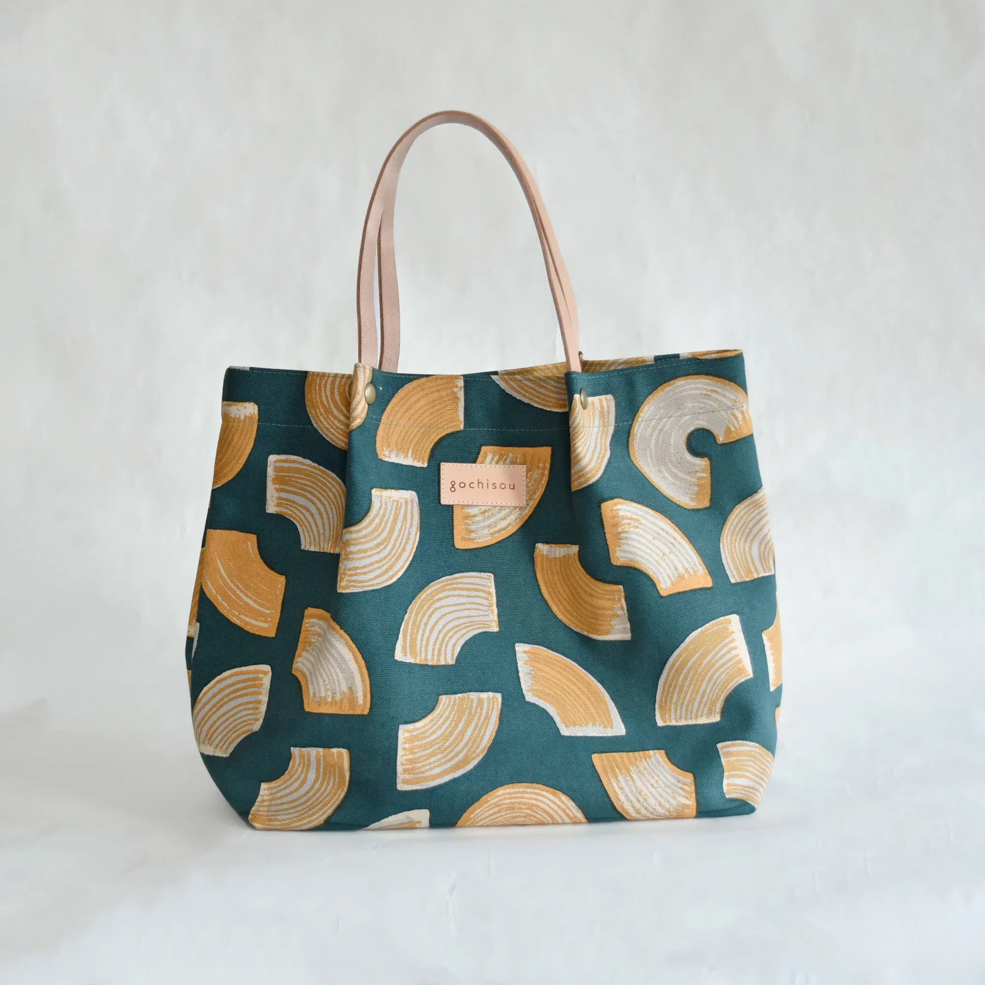 Canvas&leather tote bag  / Baumkuchen