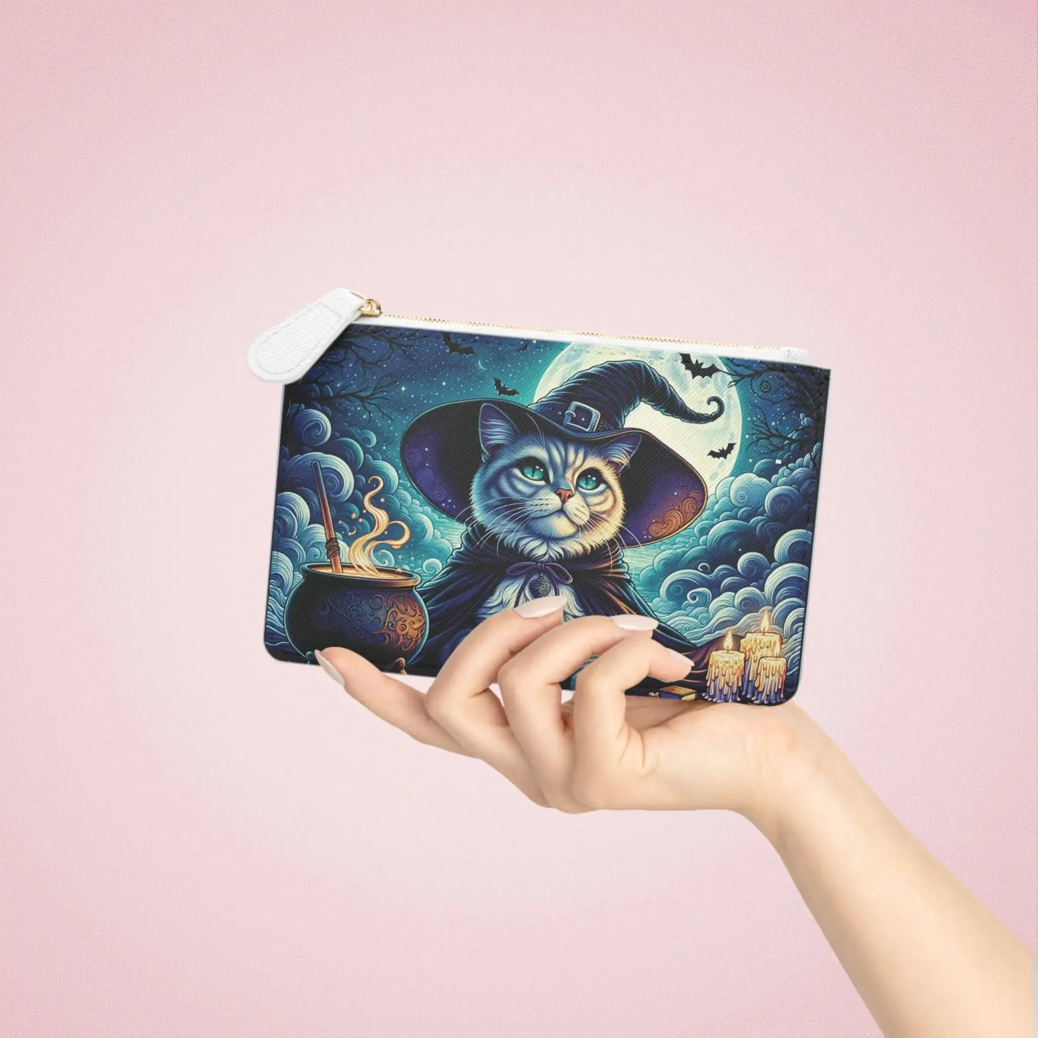 Cat Witch Potion Maker- Mini Clutch Bag