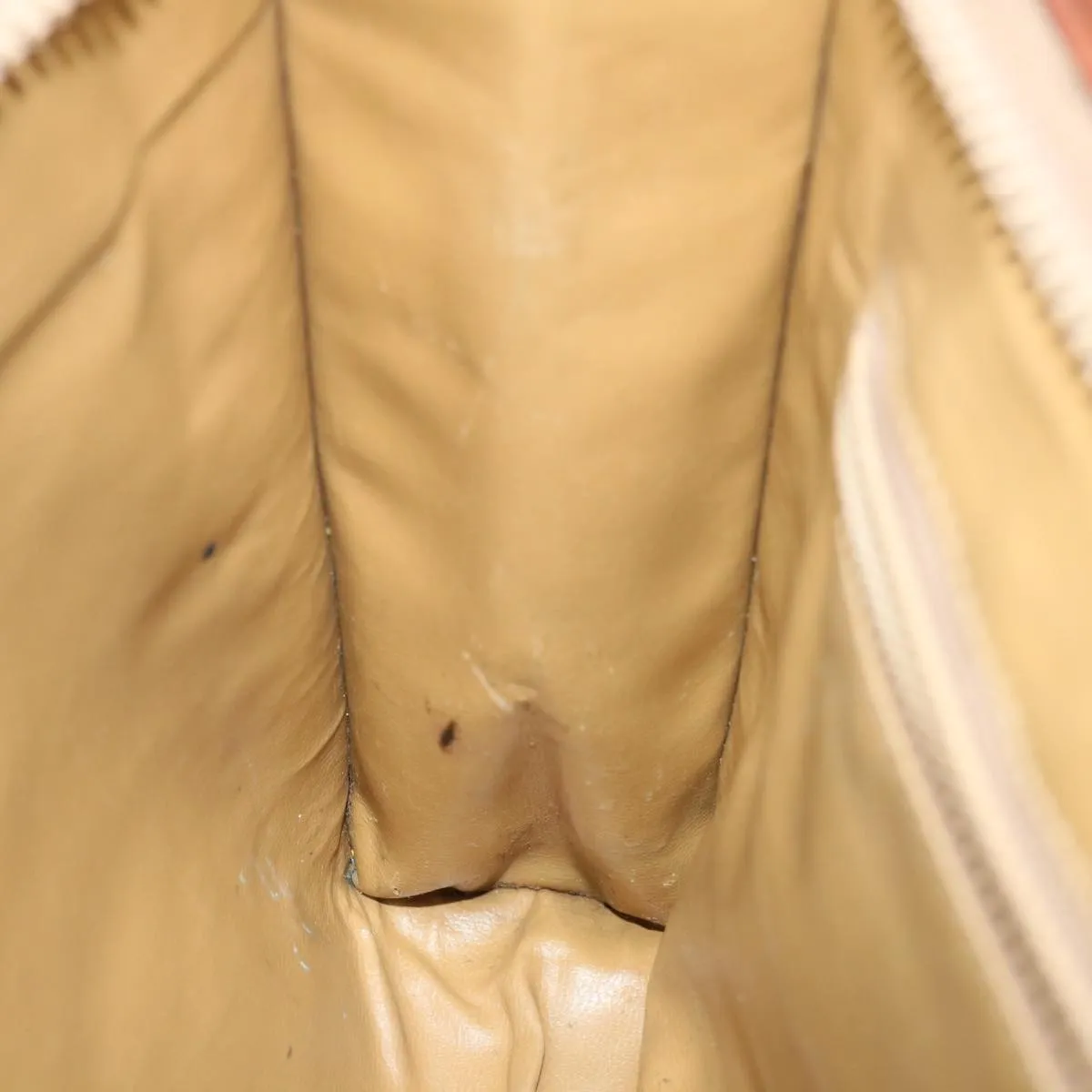 CELINE Macadam Canvas Clutch Bag Beige Auth 69684