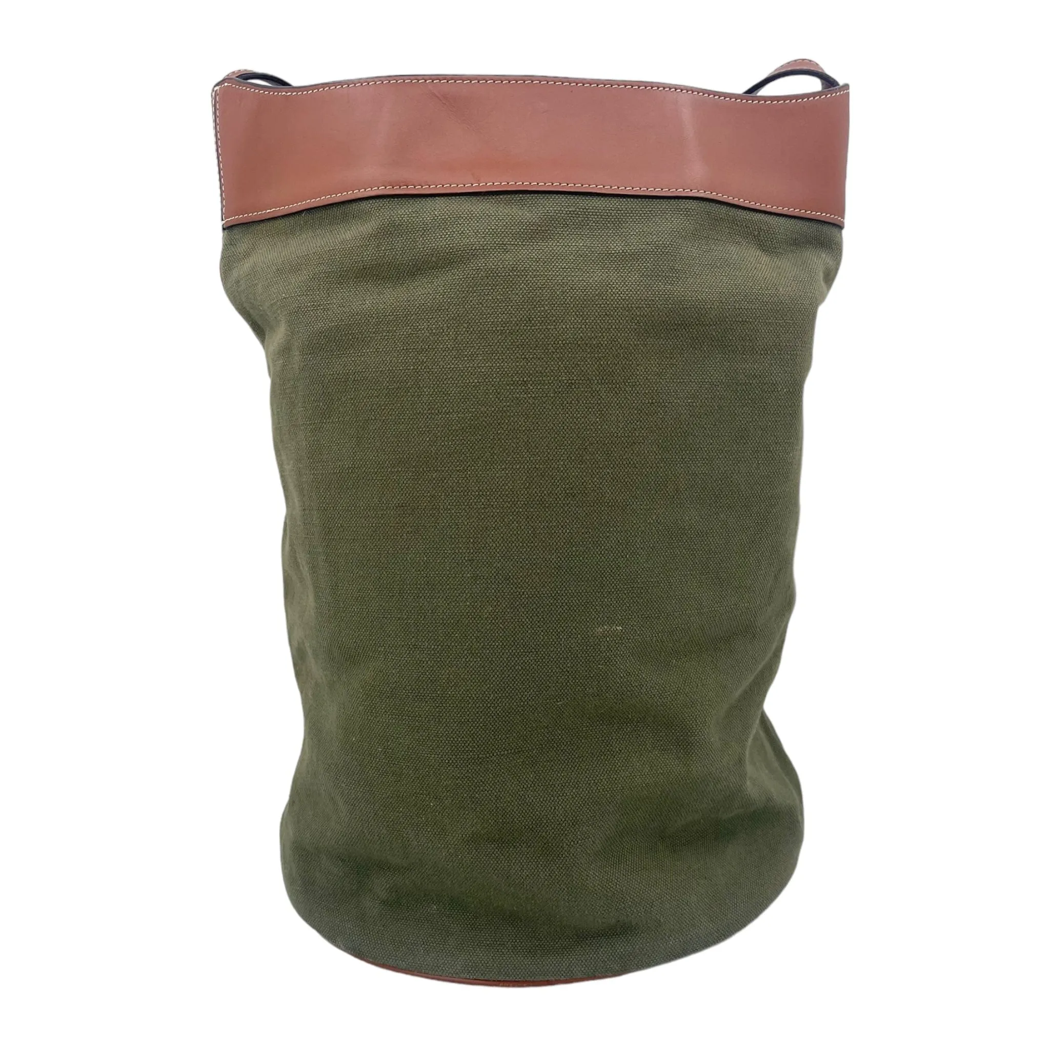 Celine Medium Soft Bucket Side Bag Khaki Tan Pre-Owned