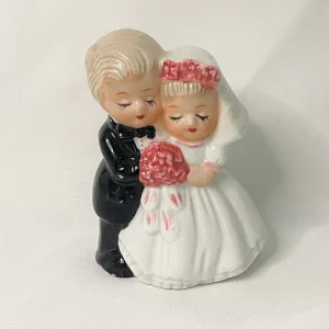 Ceramic Wedding Cake Topper - Vintage