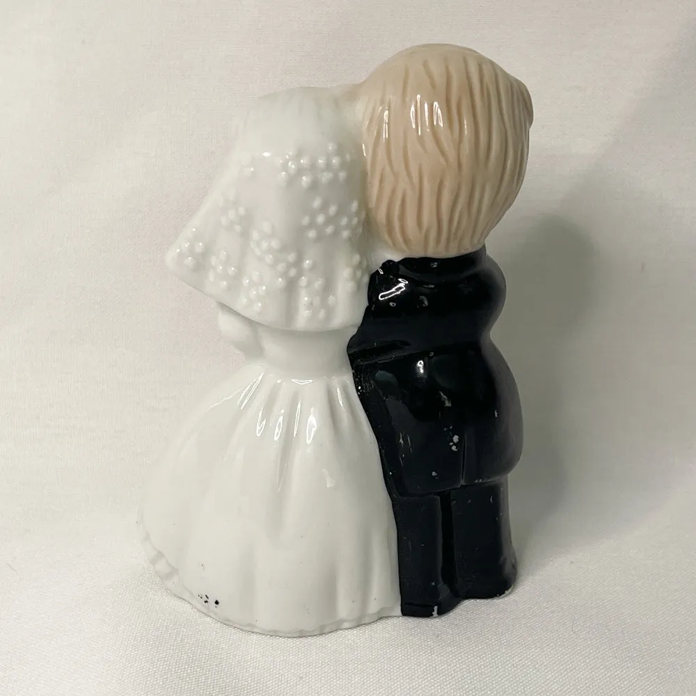 Ceramic Wedding Cake Topper - Vintage