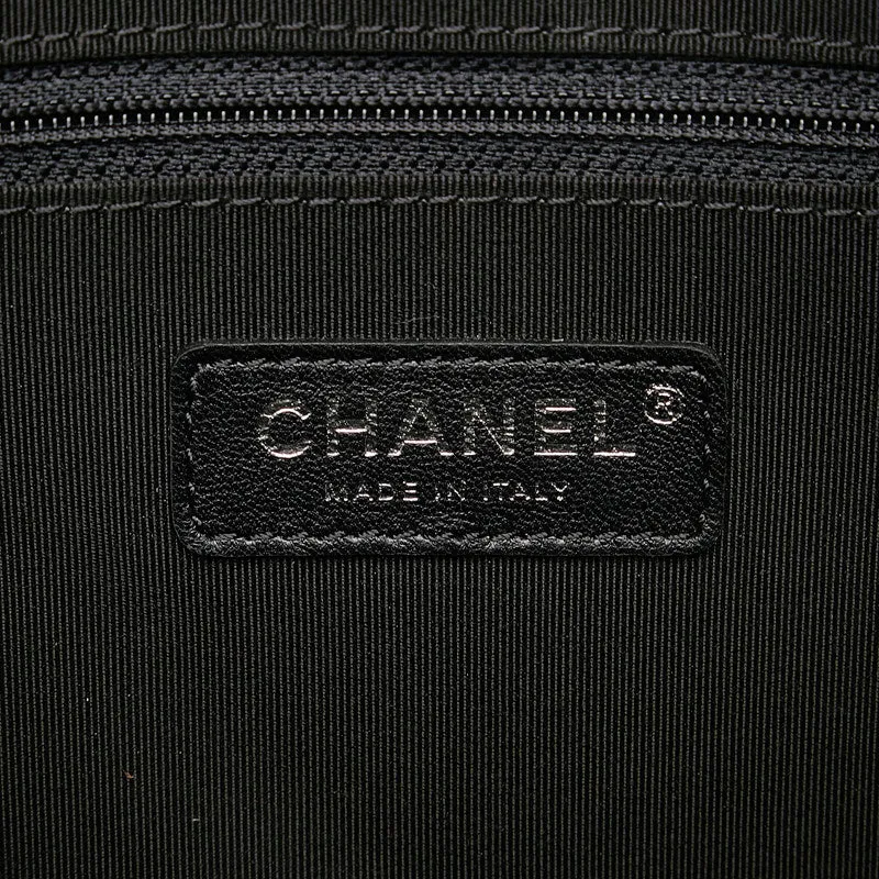 Chanel 19 Cruise Collection LA PAUA Cocomark Chain Shoulder Bag Black White PVC Leather  CHANEL
