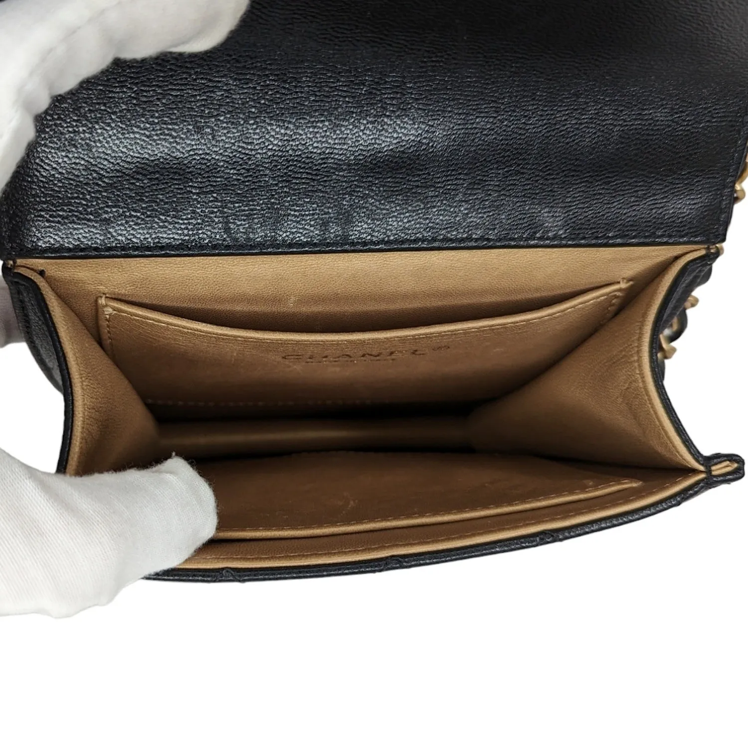 Chanel bag Small Goatskin Quilted Chic Pearls Flap Bag