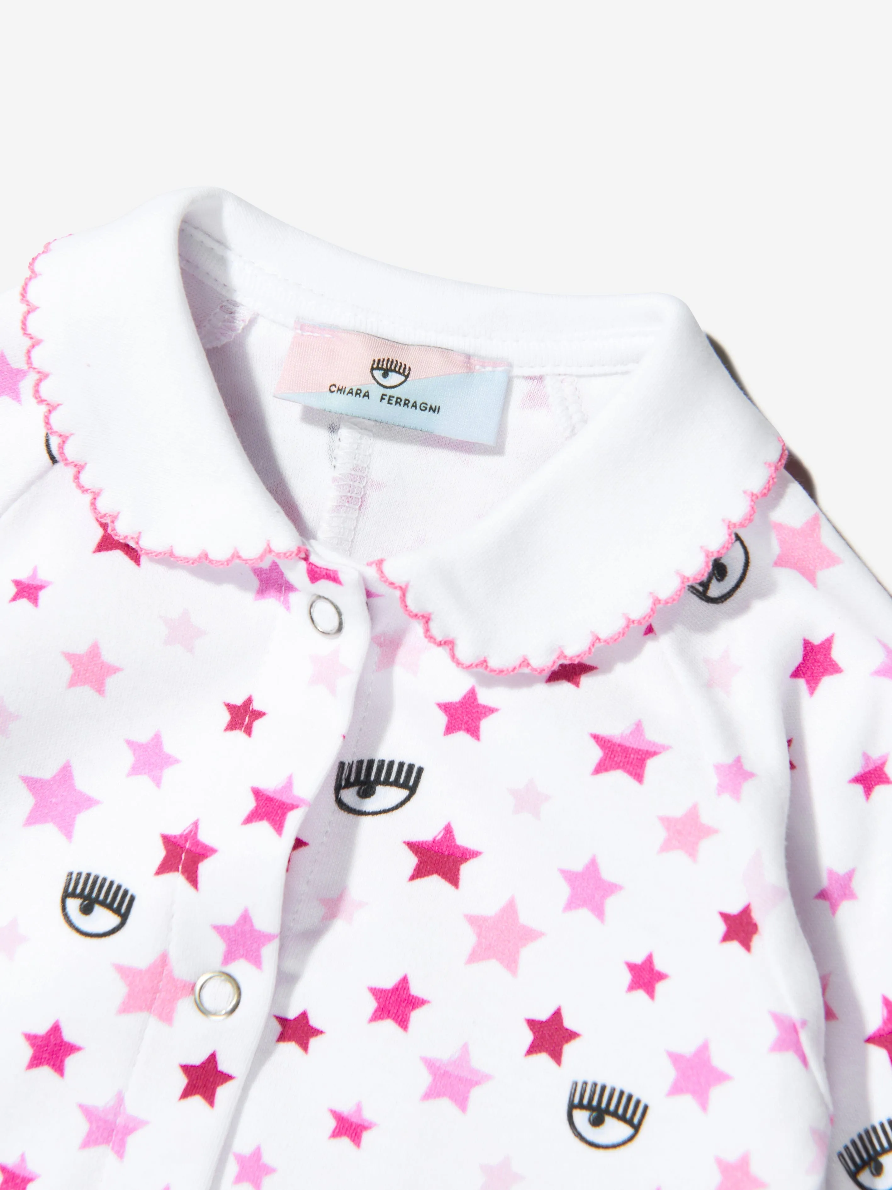 Chiara Ferragni Baby Girls Cotton Multi Print Babygrow