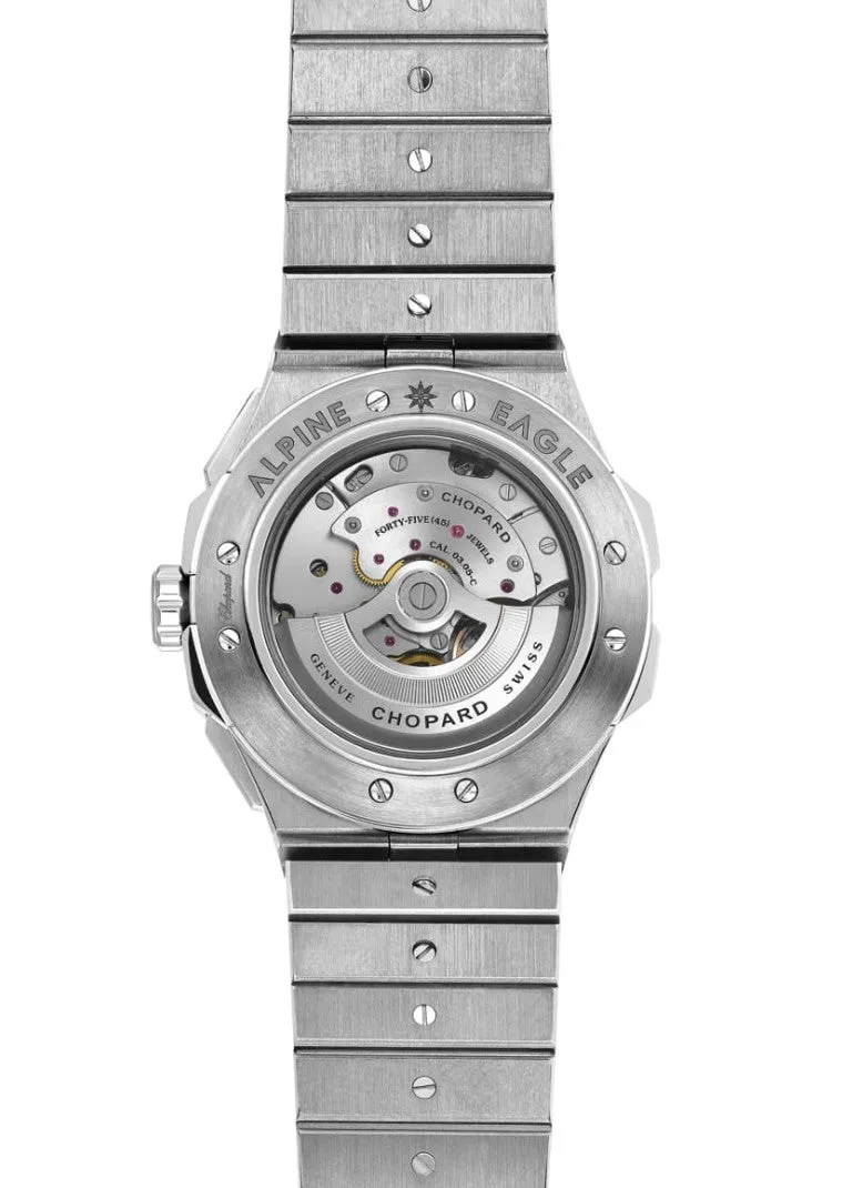 Chopard Alpine Eagle Large XL Chrono Lucent Steel Man's Watch