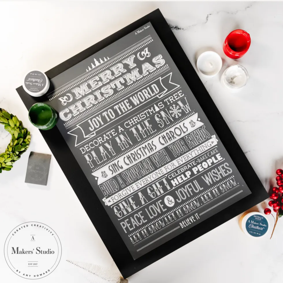 Christmas To Do List - Mesh Stencil - 12x18