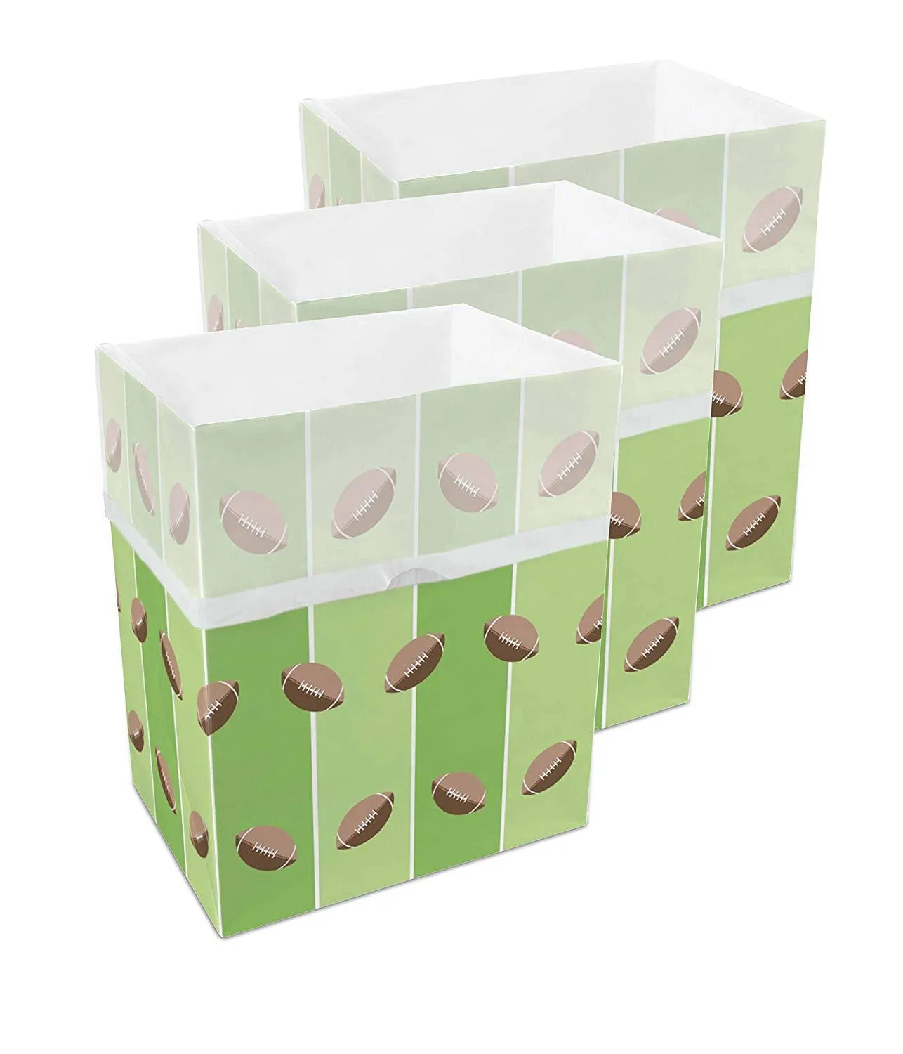 Clean Cubes 13 Gallon Disposable Trash Cans & Recycling Bins, 3 Pack (White)