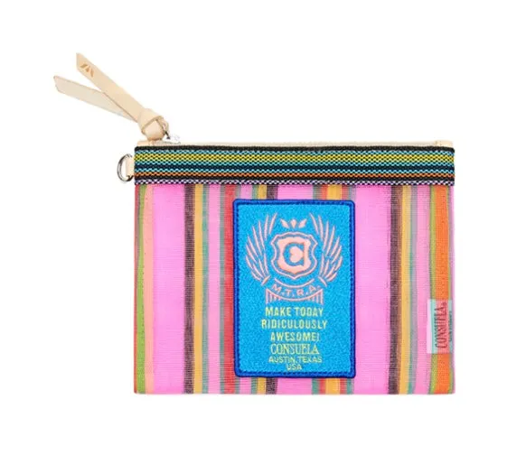 Consuela Lizzie Patch Mesh Mini Slim Zip Pouch 2457