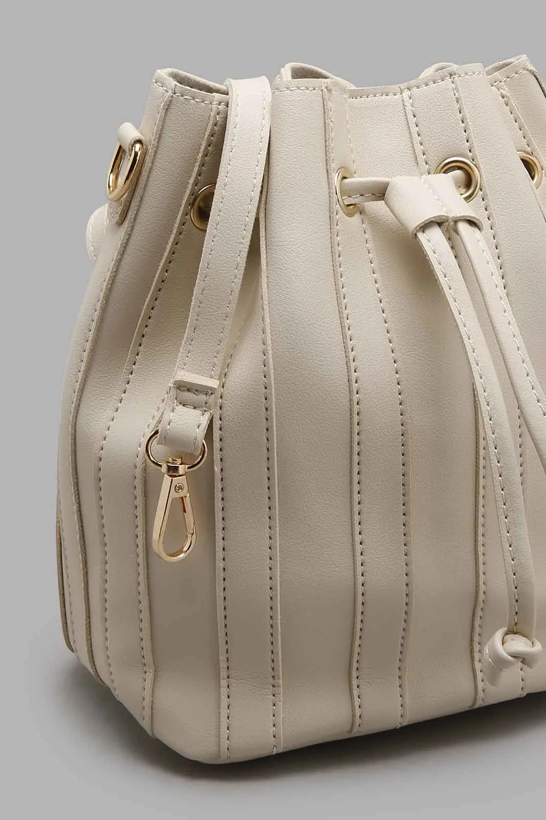 Cream Bucket Bag