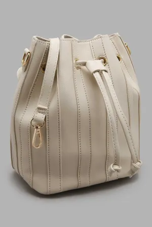 Cream Bucket Bag