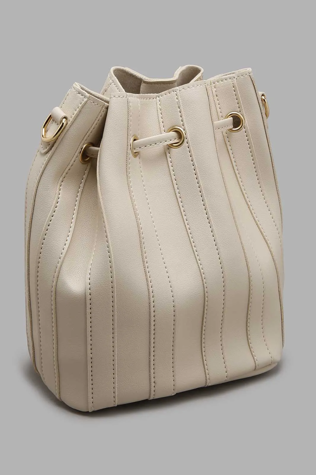 Cream Bucket Bag