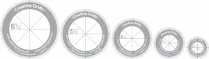 Creative Grids Quilt Ruler Circles (5 Discs with Grips) Quilt Ruler
