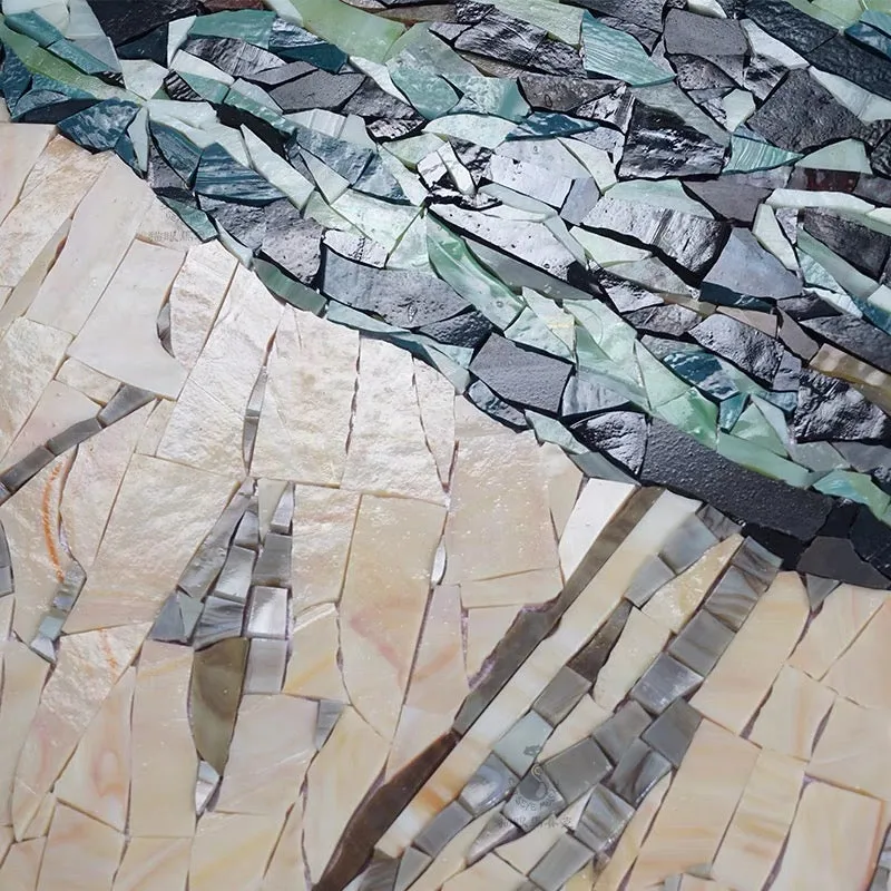 Custom Glass Mosaic Mural Vintage Tropical Cactus
