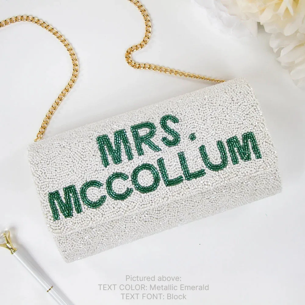 Customized Clutch Purse for Weddings (FOG)