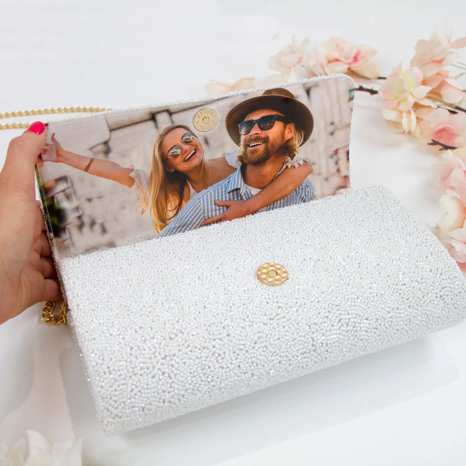 Customized Clutch Purse for Weddings (FOG)