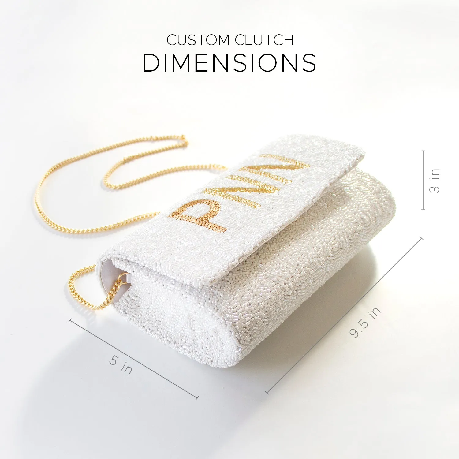 Customized Clutch Purse for Weddings (FOG)