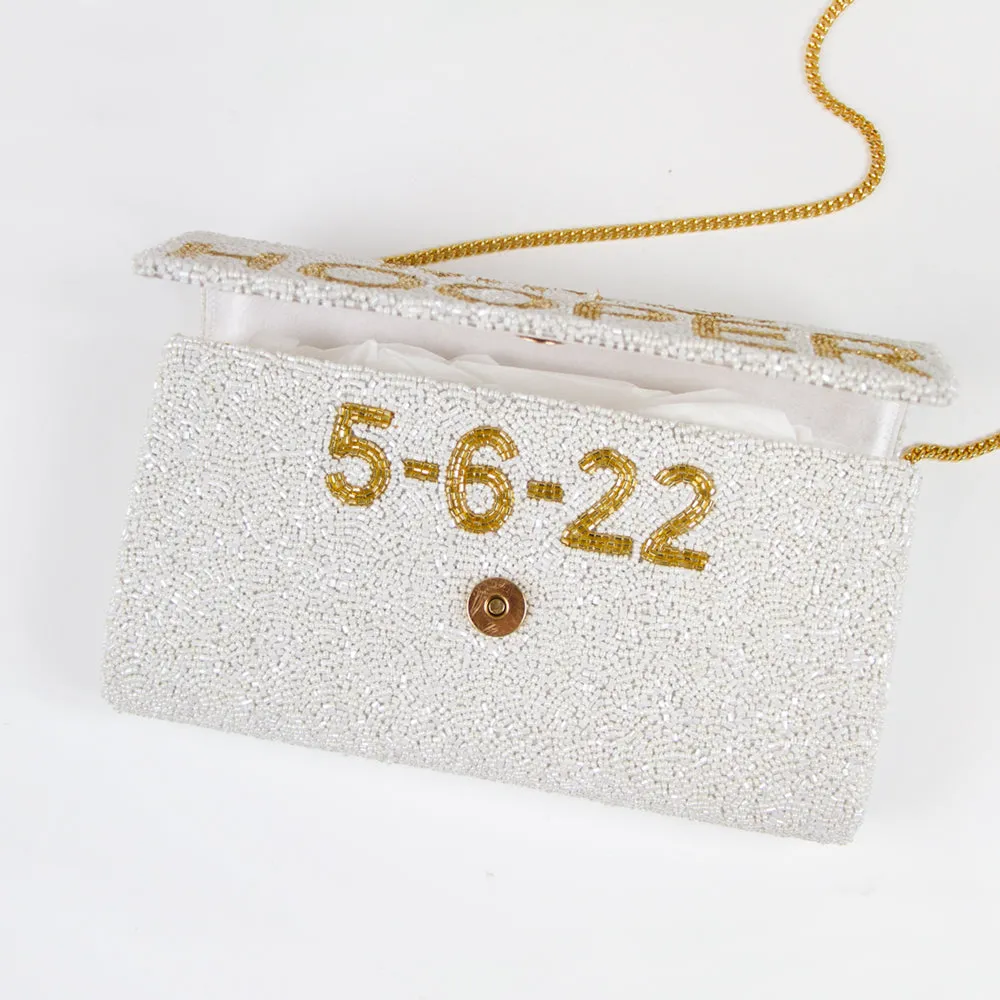 Customized Clutch Purse for Weddings (FOG)