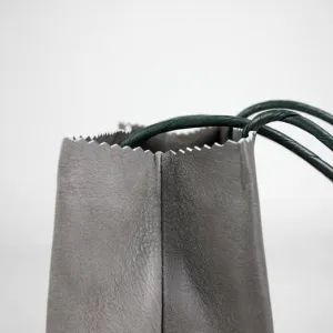 Cute Womens Small Gray Leather Shoulder Tote Bag Small Best Tote Shopper Bag Purse for Ladies